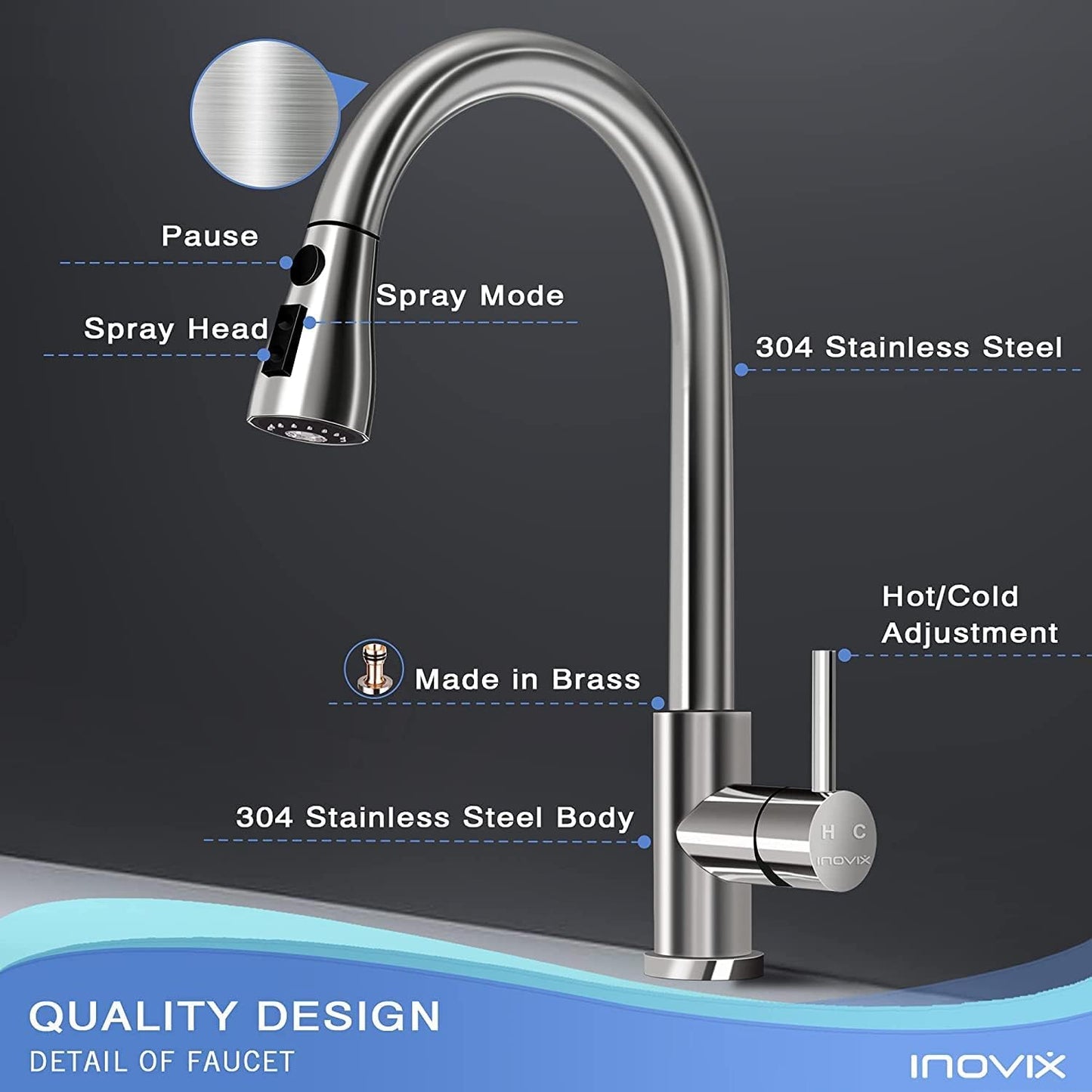 Pull Down Single Kitchen Faucet